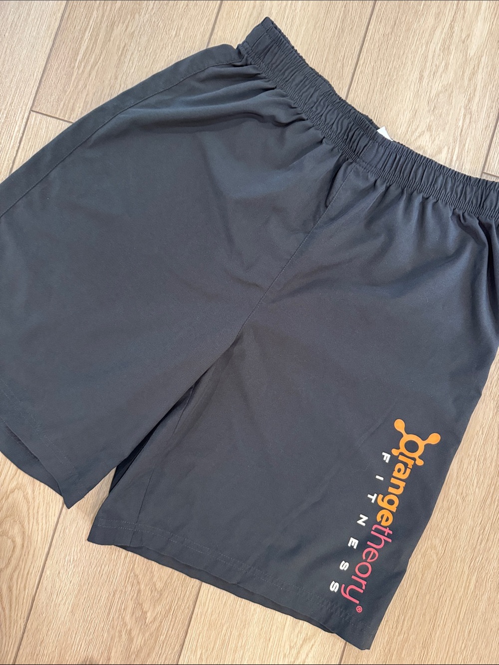 Orange Theory Spellout Logo Workout Shorts Sz XL Run Cardio Athletic
